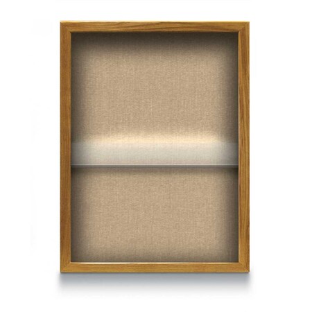 United Visual Products Indoor Enclosed Combo Board, 48"x36", Black Frame/Green & Apricot UVCB4836B-GREEN-APRICOT